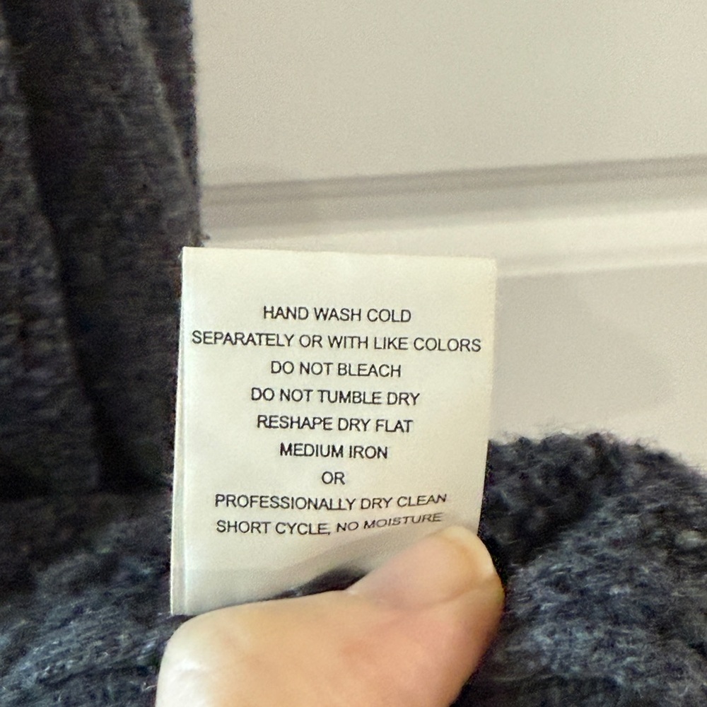Gianetti Gray Henley Wool-Blend Sweater Classic Traditional Large 90s Cabincore - Picture 3 of 6